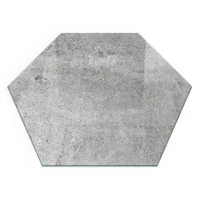 Protecție hexagonală pentru sobă cu textură de beton brut