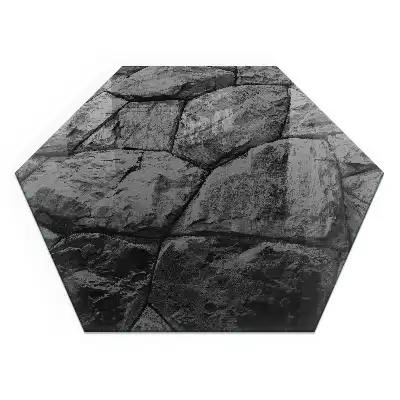 Protecție hexagonală pentru sobă cu aspect de piatră naturală