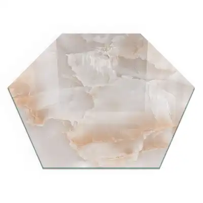 Placă de protecție hexagonală pentru șemineu cu aspect de piatră naturală