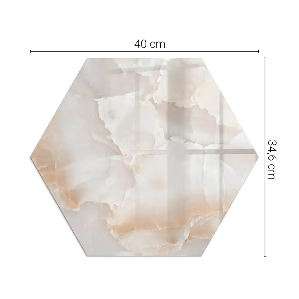 Placă de protecție hexagonală pentru șemineu cu aspect de piatră naturală
