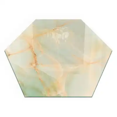 Protecție hexagonală pentru sobă cu model abstract de marmură
