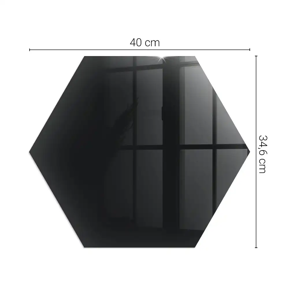 Placă de protecție hexagonală pentru sobă, neagră