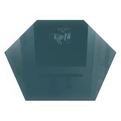 Placă de protecție hexagonală pentru șemineu de culoare marină