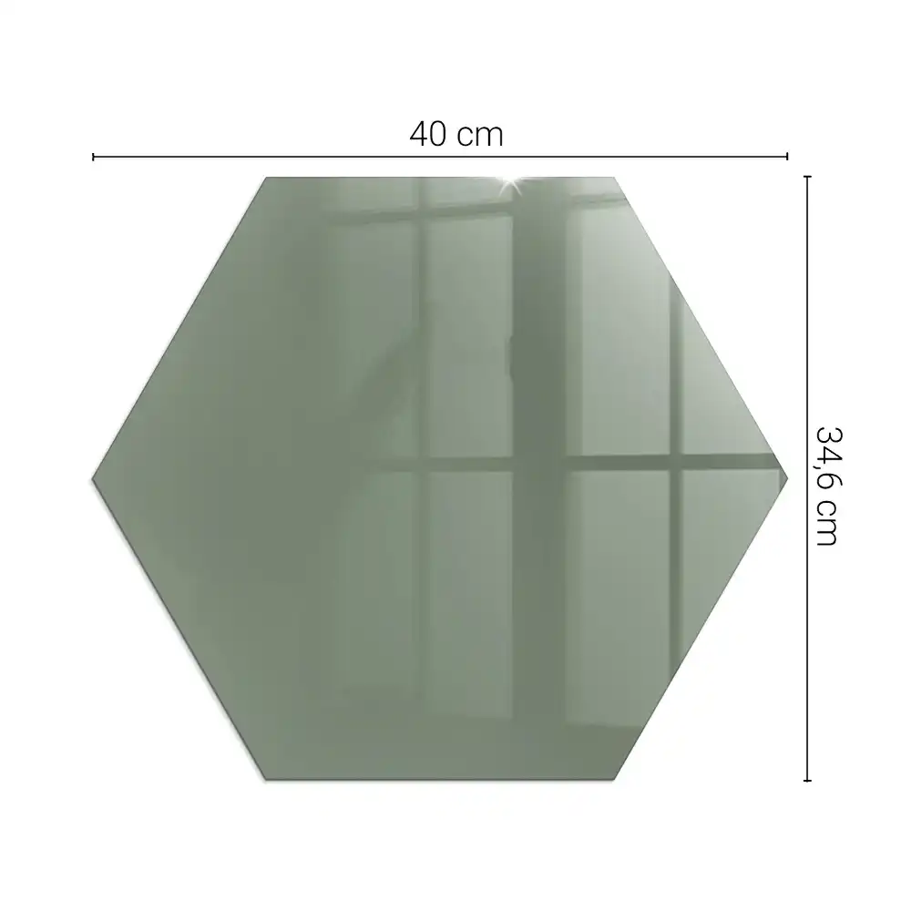 Placă de protecție hexagonală pentru sobă, culoarea măslinie