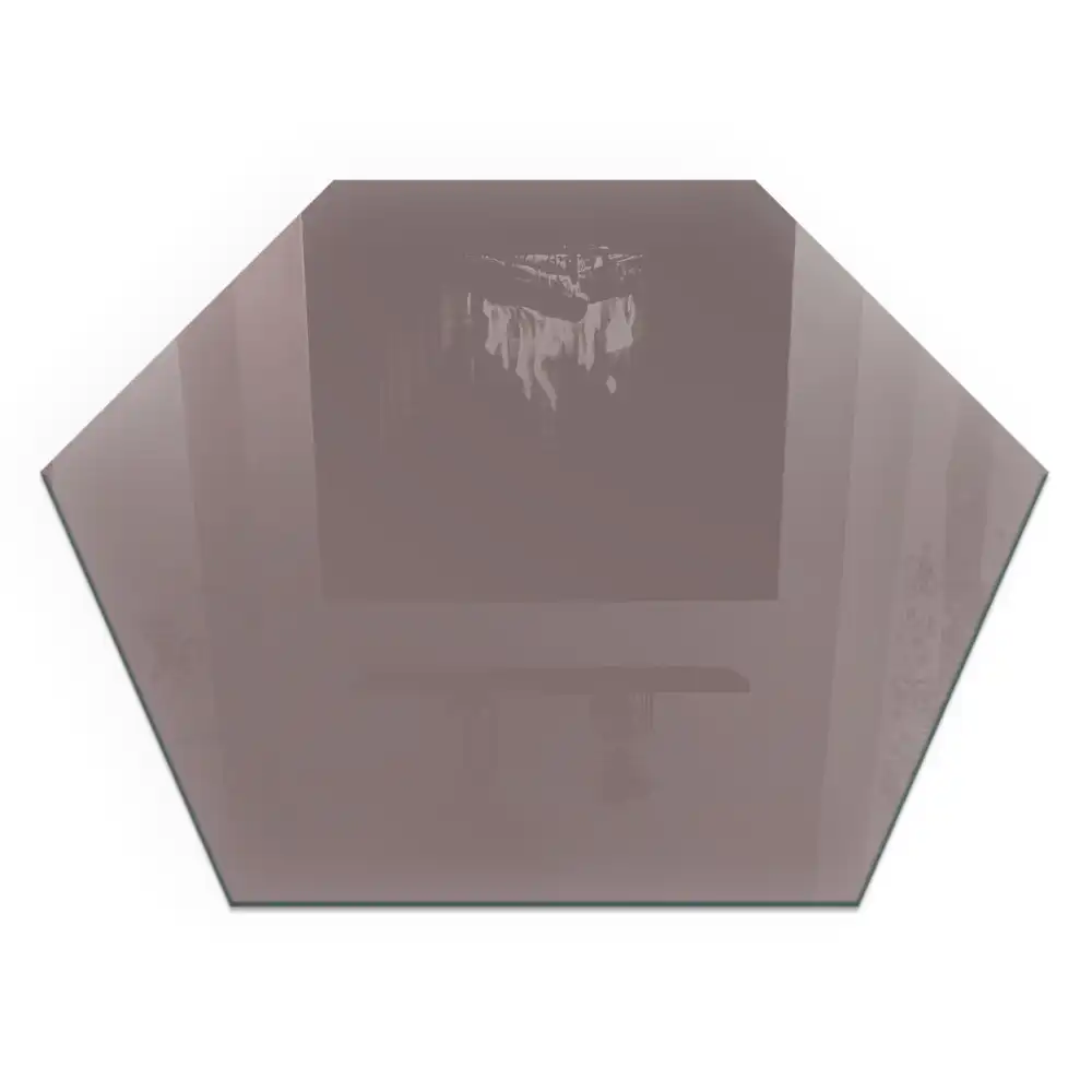 Placă hexagonală de protecție sub sobă de culoare bej