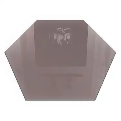 Placă hexagonală de protecție sub sobă de culoare bej