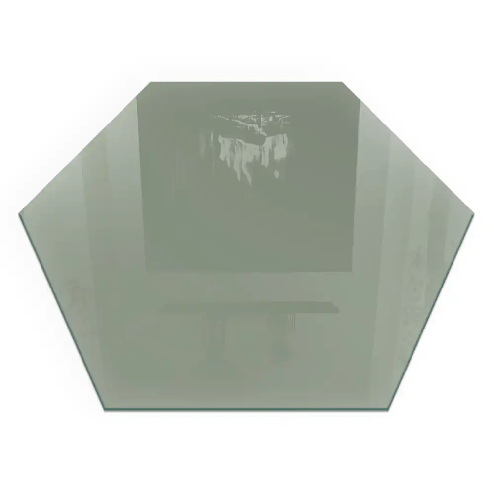 Protecție hexagonală pentru sobă de culoare verde-gri