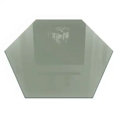 Protecție hexagonală pentru sobă de culoare verde-gri
