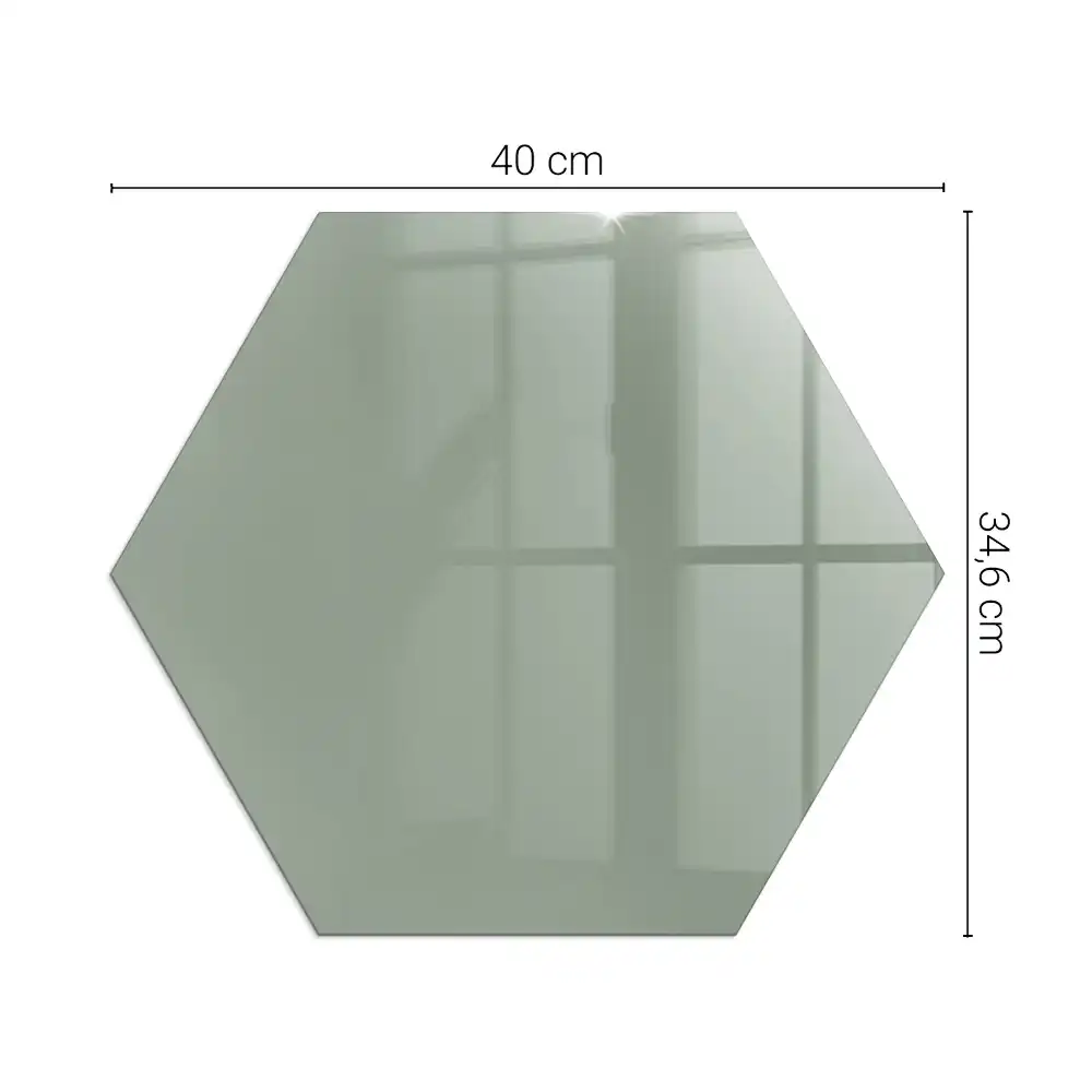 Protecție hexagonală pentru sobă de culoare verde-gri