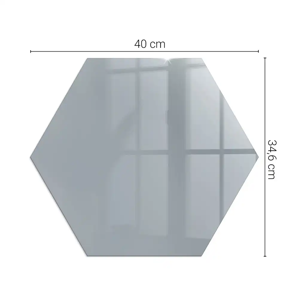 Placă de protecție hexagonală pentru șemineu de culoare gri