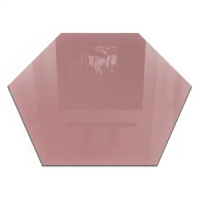 Placă de protecție hexagonală pentru sobă, culoare roz