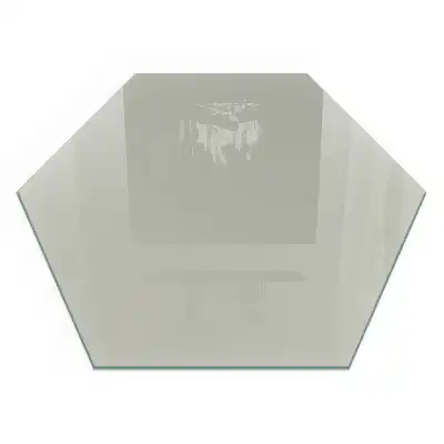 Placă de protecție hexagonală pentru șemineu de culoare verde-gri