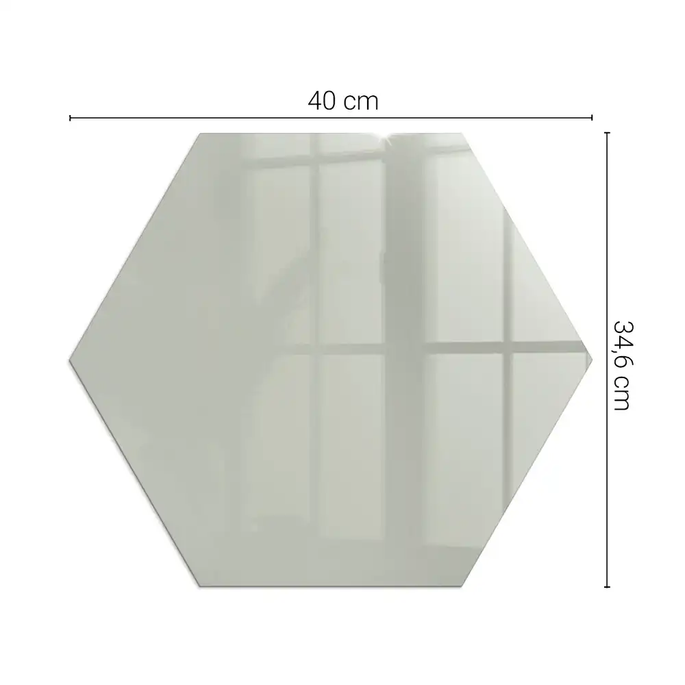 Placă de protecție hexagonală pentru șemineu de culoare verde-gri