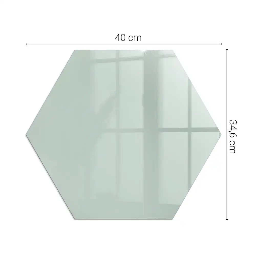 Protecție hexagonală pentru sobă de culoare verde deschis
