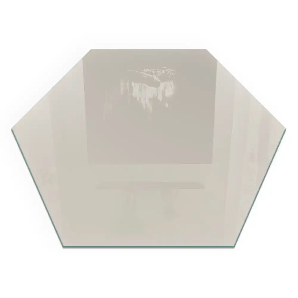 Placă hexagonală de protecție sub sobă, culoare crem deschis