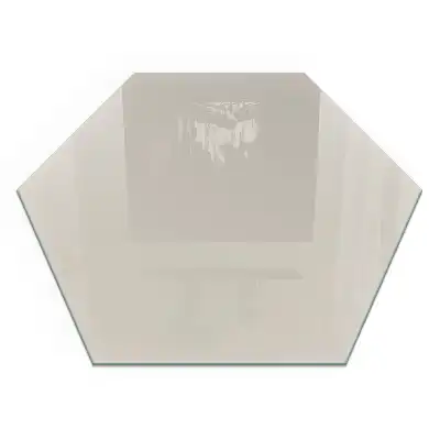 Placă hexagonală de protecție sub sobă, culoare crem deschis