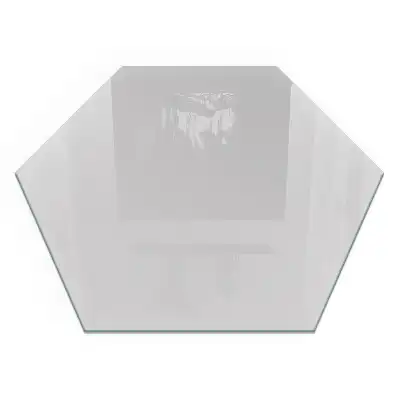 Placă hexagonală de protecție pentru șemineu de culoare gri