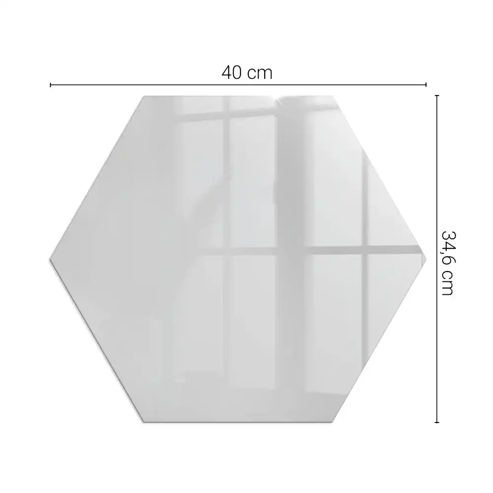 Placă hexagonală de protecție pentru șemineu de culoare gri