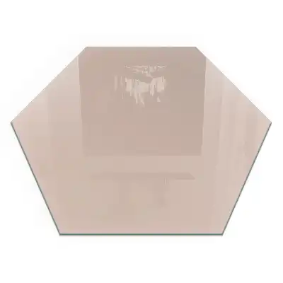 Placă de protecție pentru sobă hexagonală maro deschis
