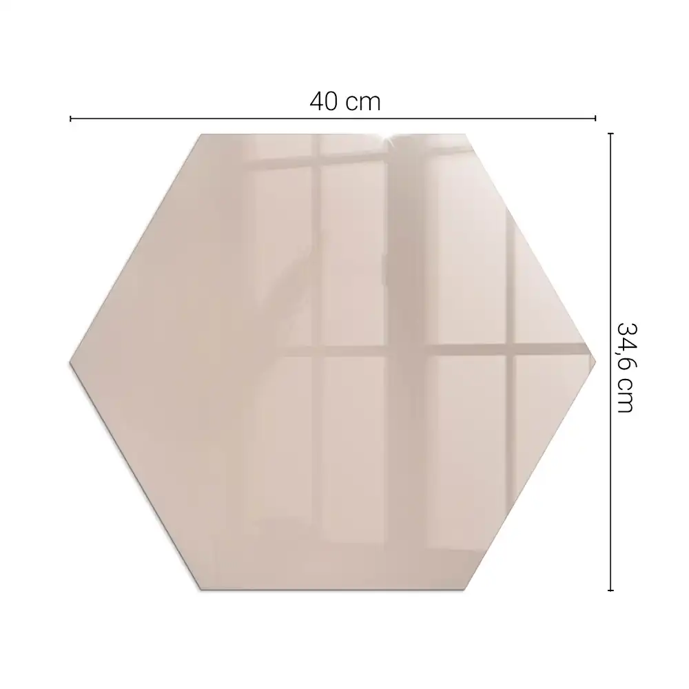 Placă de protecție pentru sobă hexagonală maro deschis