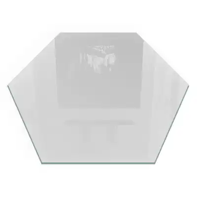 Placă de protecție hexagonală pentru sobă de culoare gri