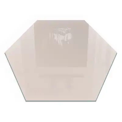 Placă de protecție hexagonală pentru sobă, culoare roz pal