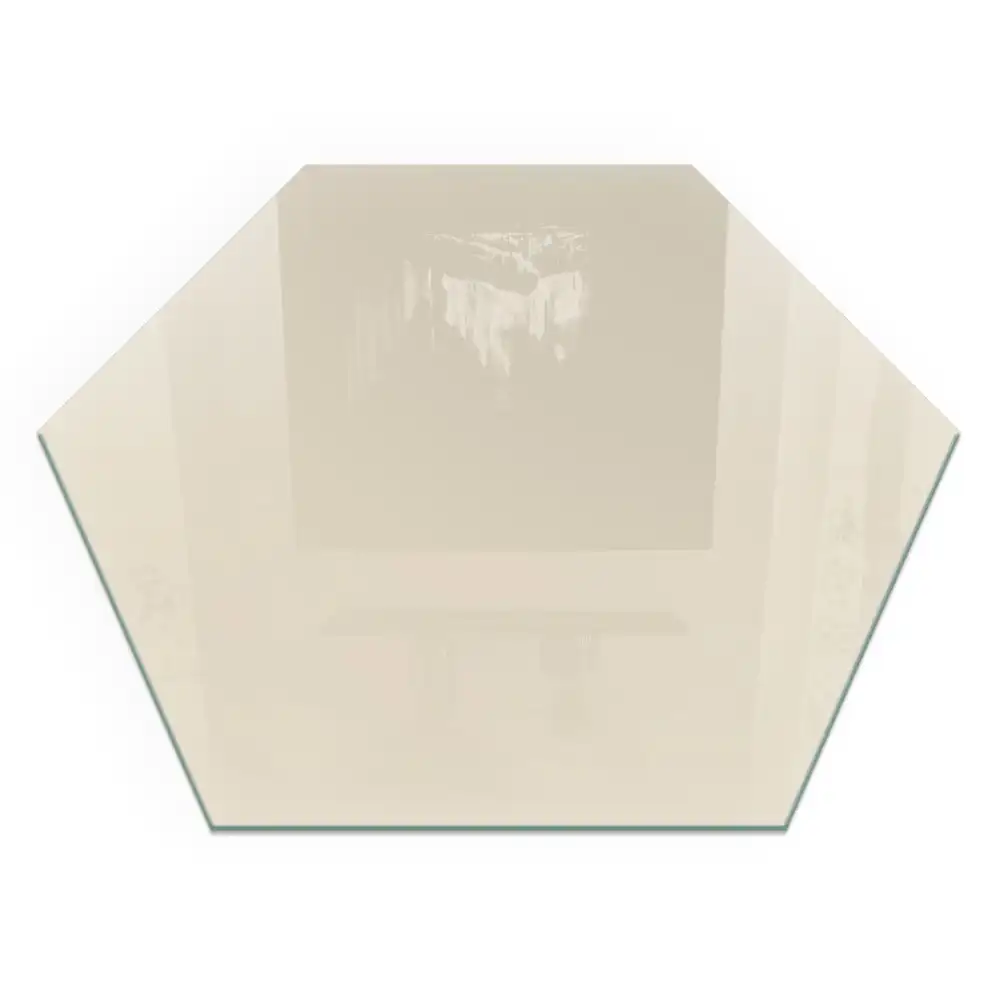 Protecție hexagonală pentru sobă de culoare bej