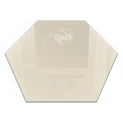 Protecție hexagonală pentru sobă de culoare bej