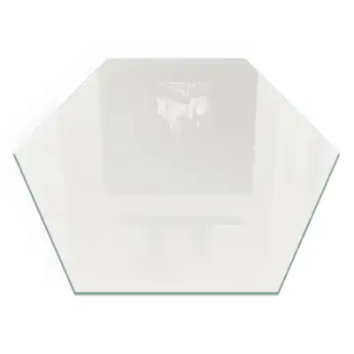 Placă hexagonală de protecție pentru șemineu, culoarea fildeș