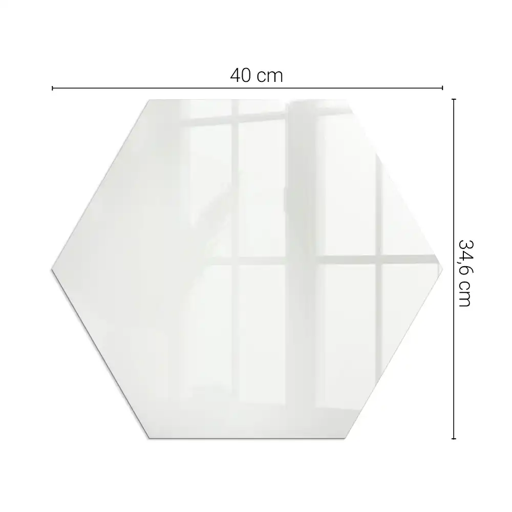 Placă hexagonală de protecție pentru șemineu, culoarea fildeș