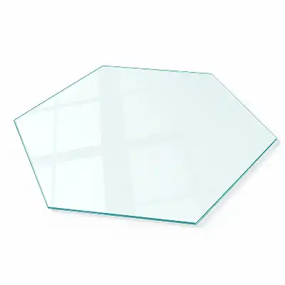 Placă de protecție transparentă pentru sub sobă în formă hexagonală