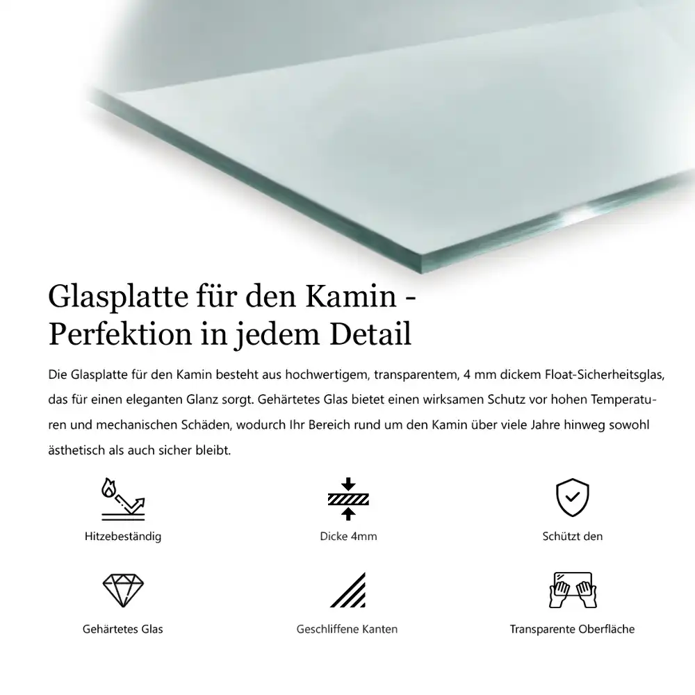 Placă de protecție transparentă pentru sub sobă în formă hexagonală