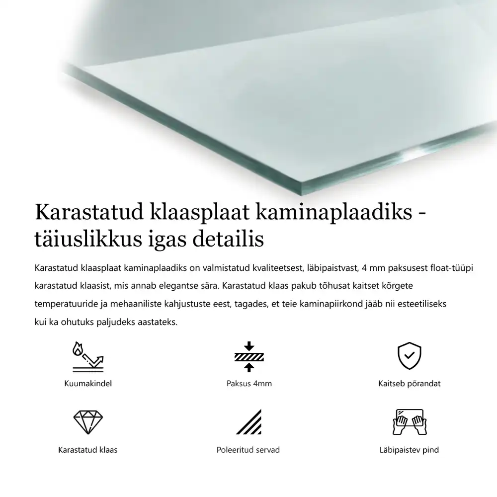 Placă de protecție transparentă pentru sub sobă în formă hexagonală