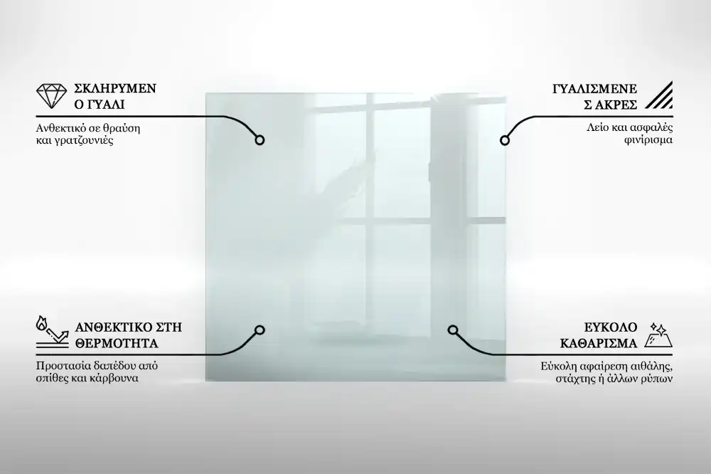 Placă de protecție transparentă pentru sub sobă în formă hexagonală