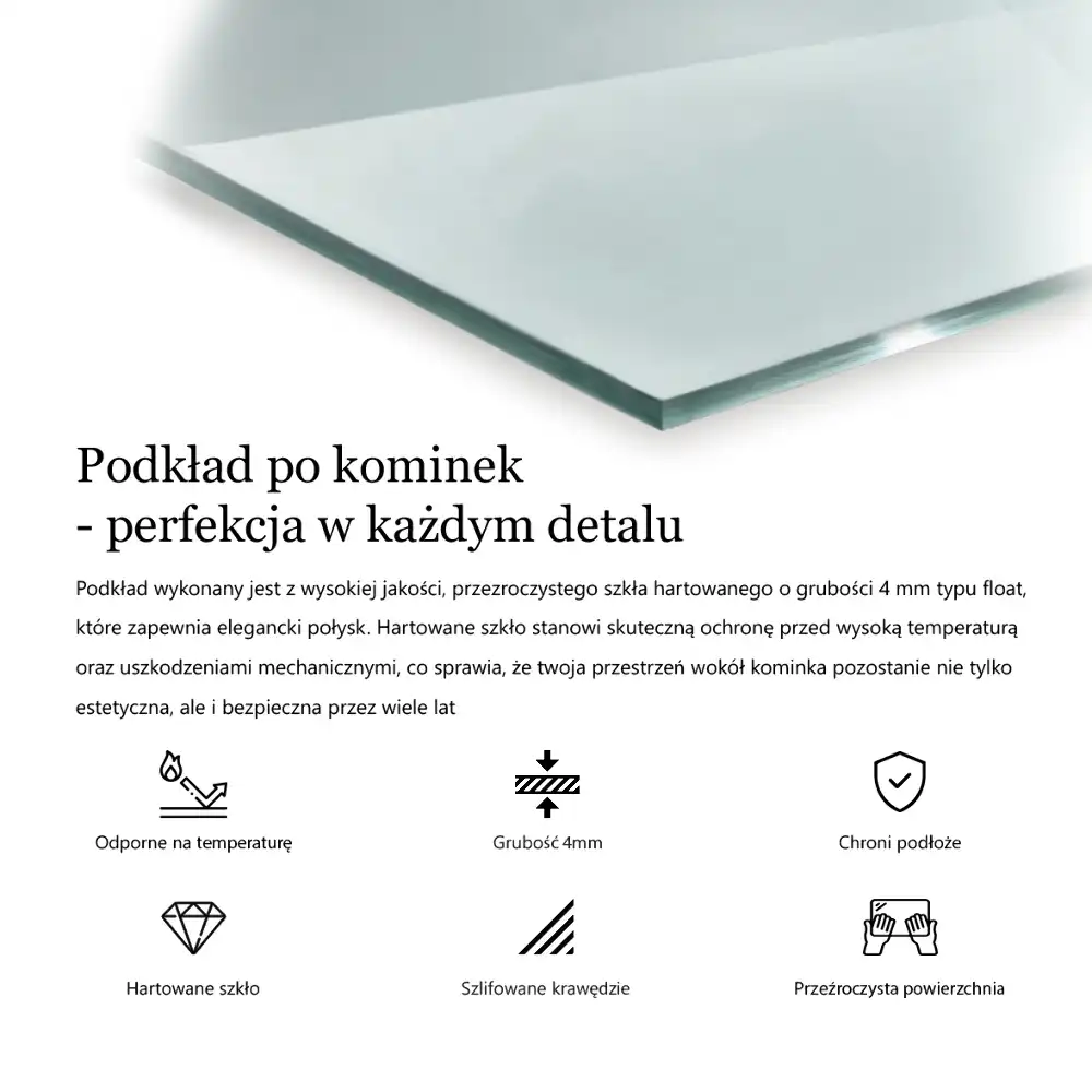 Placă de protecție transparentă pentru sub sobă în formă hexagonală