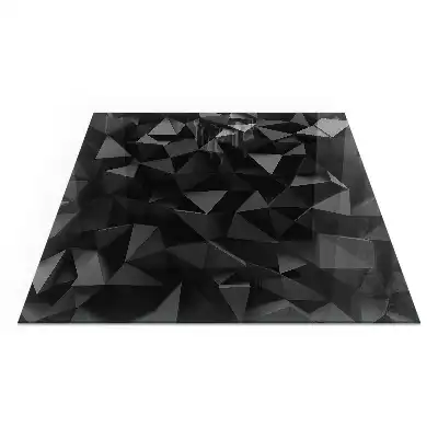 Placă de protecție pentru sobă cu design geometric tridimensional