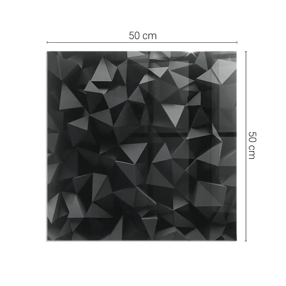 Placă de protecție pentru sobă cu design geometric tridimensional