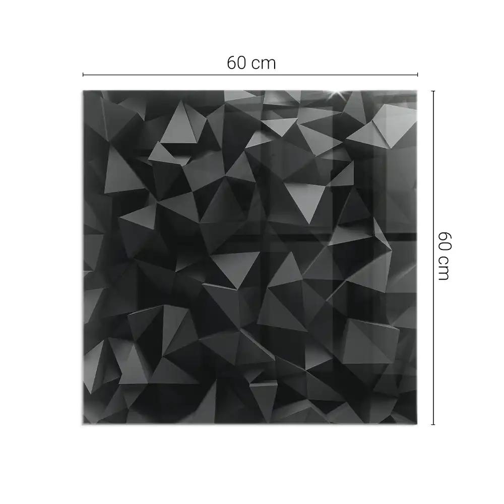 Placă de protecție pentru sobă cu design geometric tridimensional