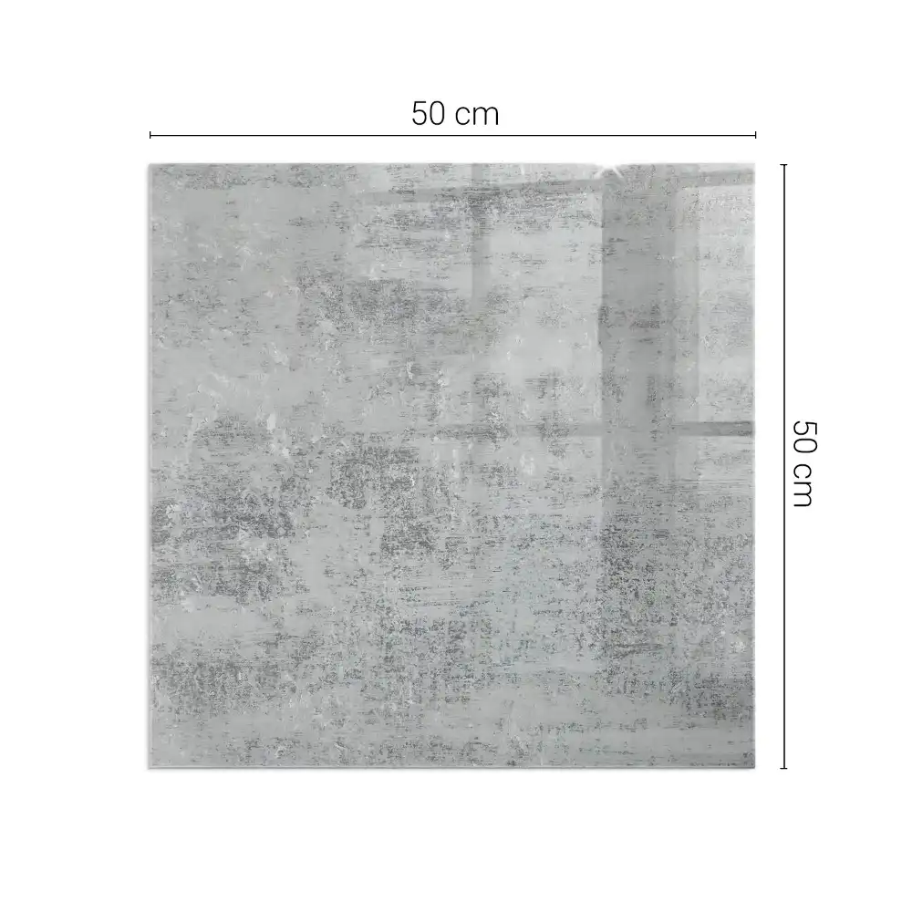 Placă de sticlă pătrată pentru șemineu cu fundal cu textură abstractă