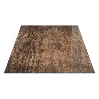 Placă de protecție pătrată pentru sobă cu aspect de lemn natural