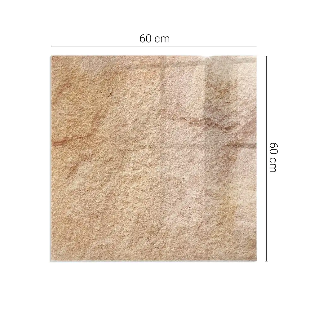 Placă de sticlă pătrată pentru șemineu cu textură de piatră naturală