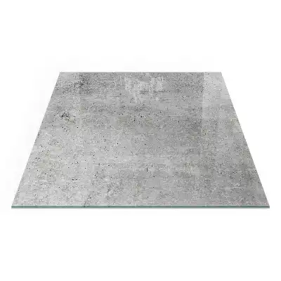 Placă de sticlă pătrată pentru șemineu cu textură de beton brut
