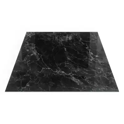 Placă de protecție pătrată sub sobă cu model elegant de marmură