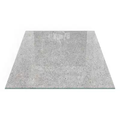 Sticlă pătrată pentru șemineu cu textură de beton brut