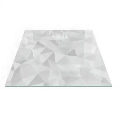 Placă de sticlă pentru șemineu cu model geometric abstract