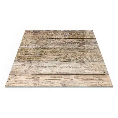 Placă de sticlă pătrată pentru șemineu cu aspect de scânduri din lemn natural