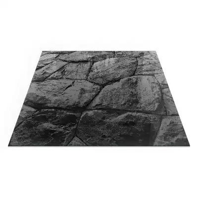 Placă de sticlă pătrată pentru șemineu cu model de piatră naturală