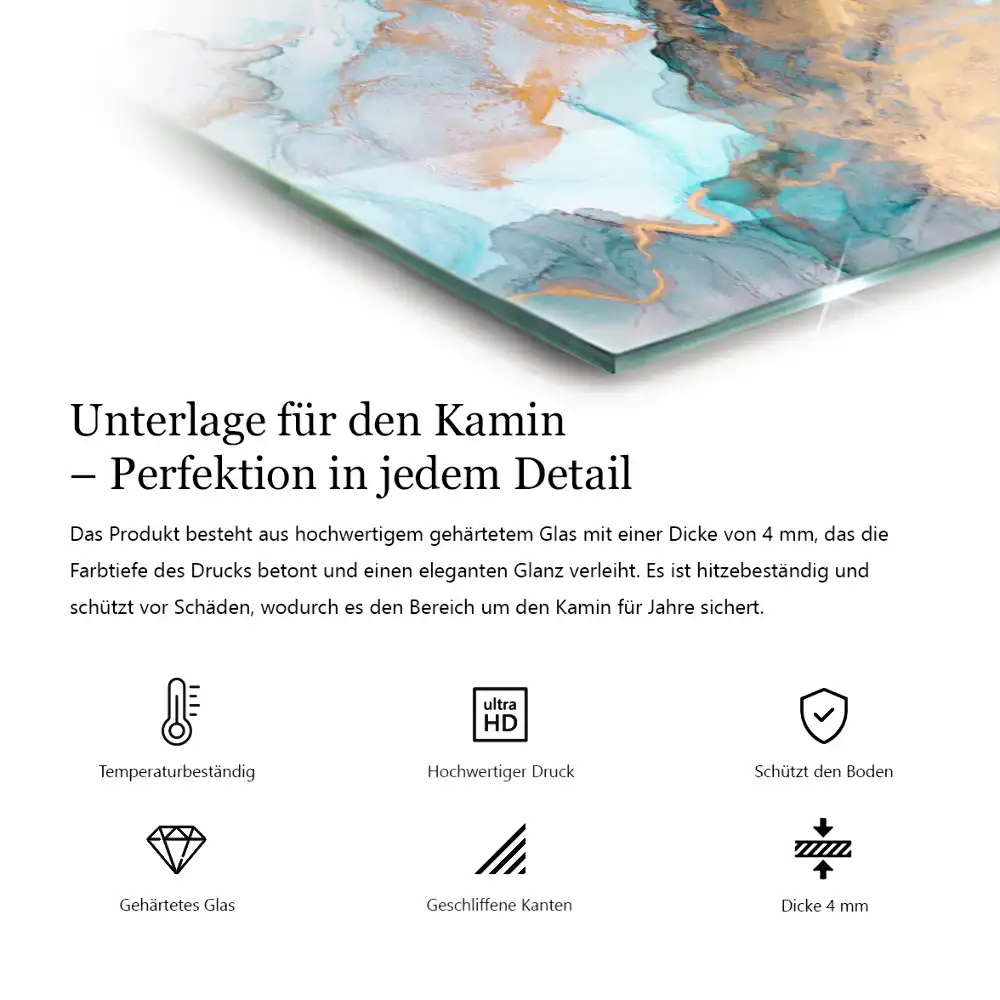 Placă de protecție pătrată pentru sobă, culoare neagră