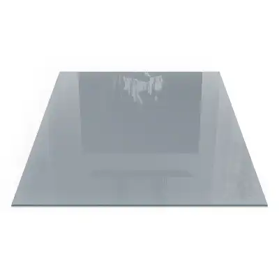 Placă de sticlă pătrată pentru șemineu de culoare gri