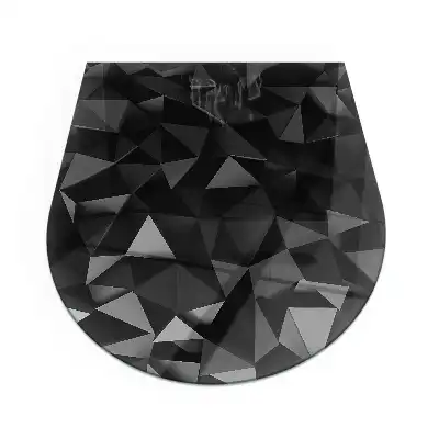 Placă de protecție din sticlă securizată sub sobă cu design geometric tridimensional
